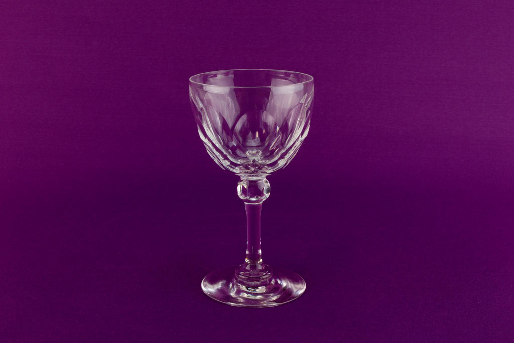 4 near set wine glasses, English 1930s