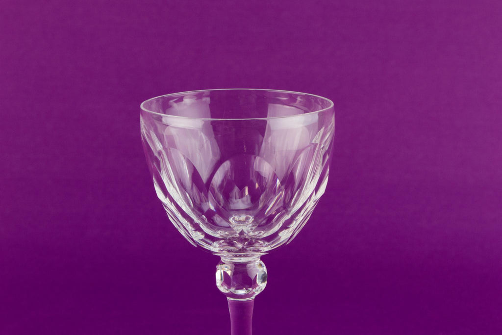 4 near set wine glasses, English 1930s