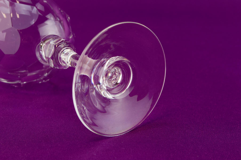 4 near set wine glasses, English 1930s