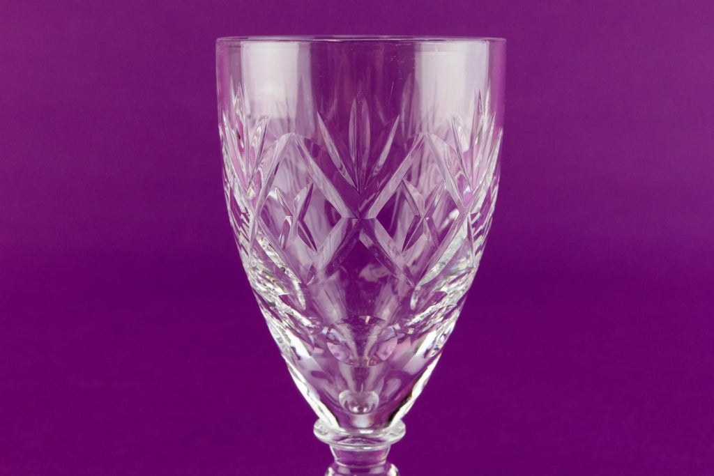 4 Webb Corbett port glasses, English 1960s
