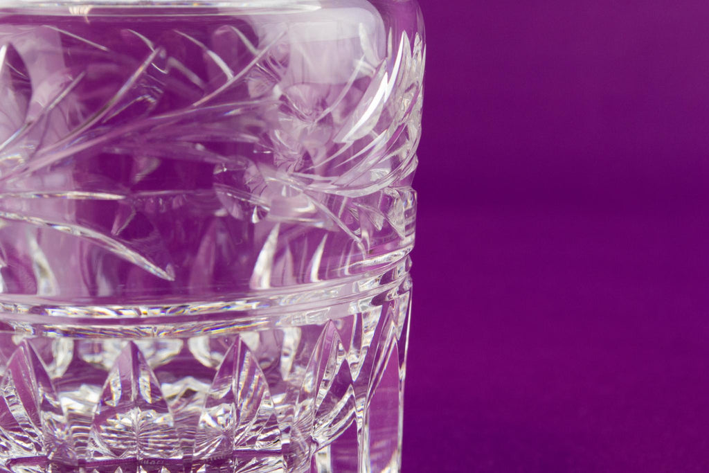 Cut glass condiment jar by Stuart