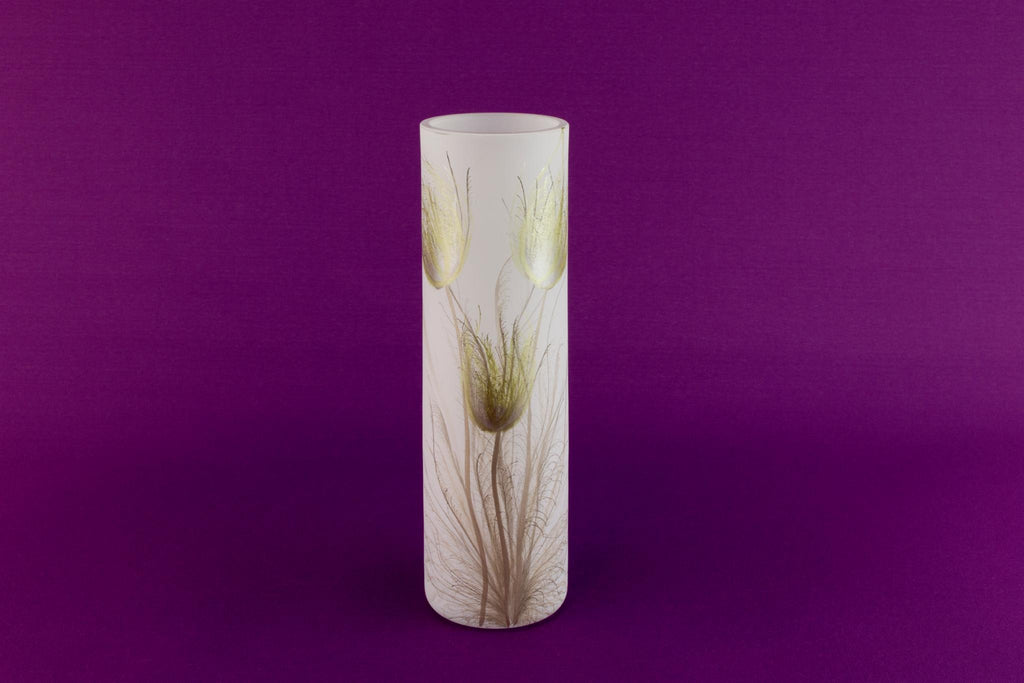 Small white glass vase by Nobile