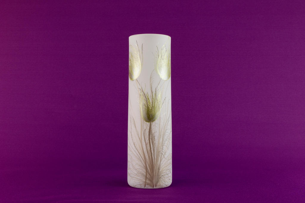 Small white glass vase by Nobile