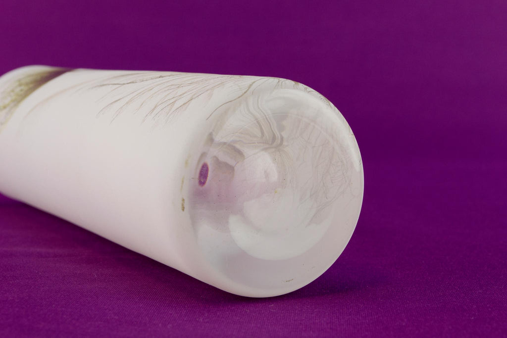 Small white glass vase by Nobile
