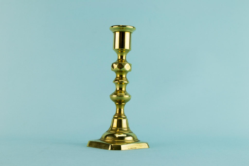 2 Small brass candlesticks, English mid 20th century