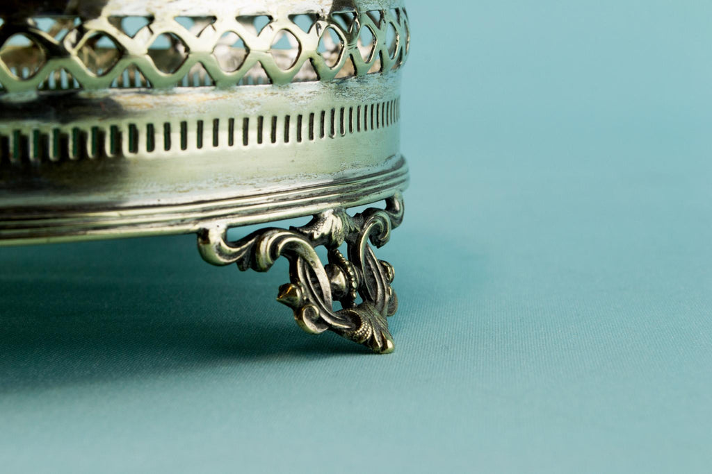 Silver plated 2 bottle wine carrier, English 19th century