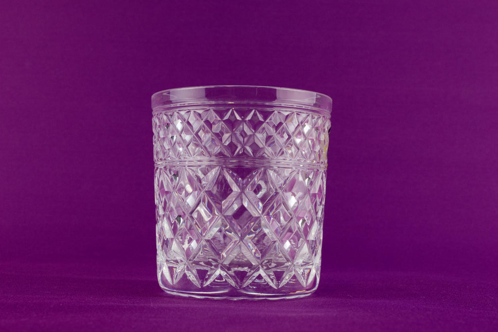 Stuart cut crystal English whisky glass