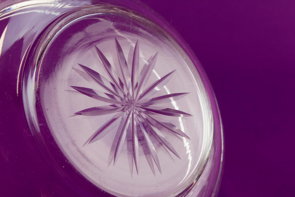 Dressing table cut glass bowl, English 1930s