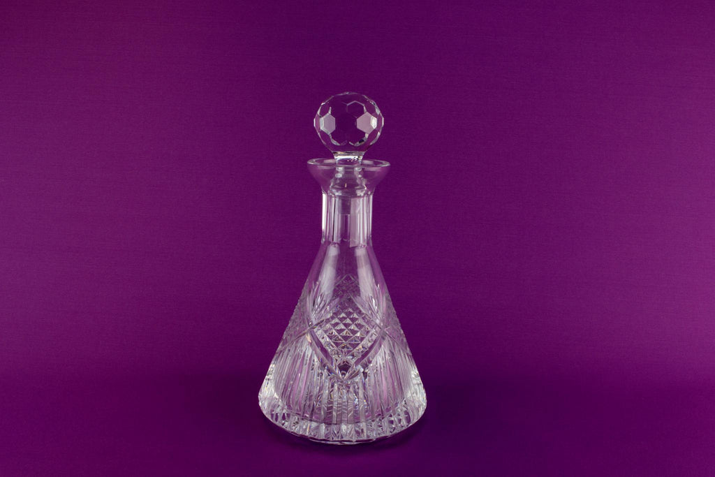 Heavy cut glass Tyrone Irish decanter