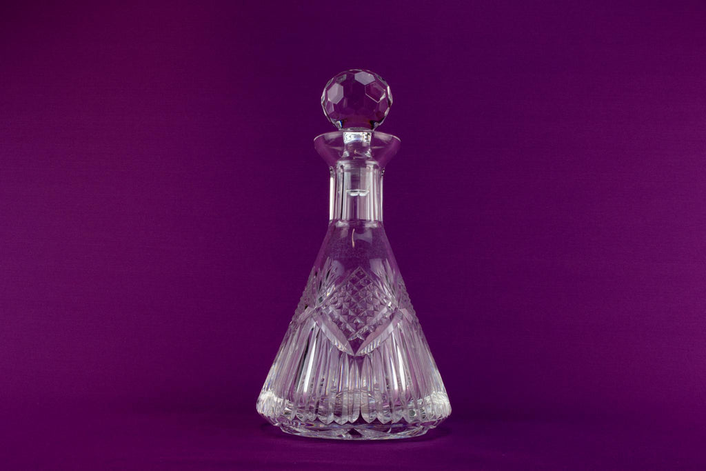 Heavy cut glass Tyrone Irish decanter