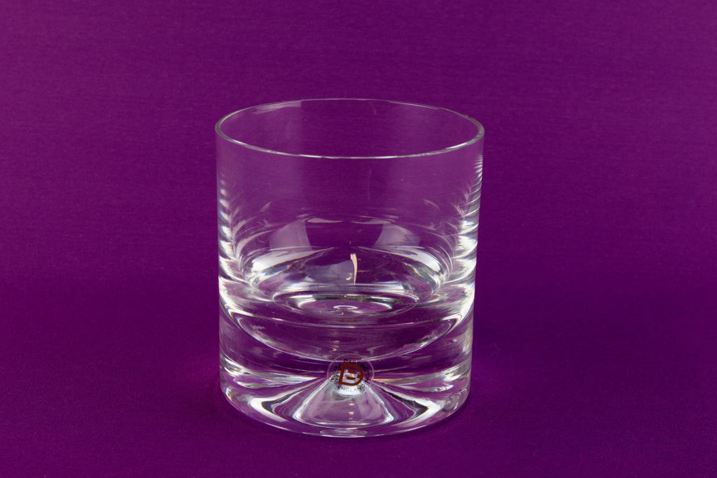 2 Dartington crystal glass whisky tumblers