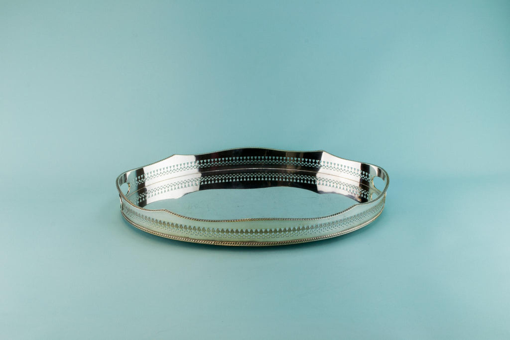 Large silver plated serving tray