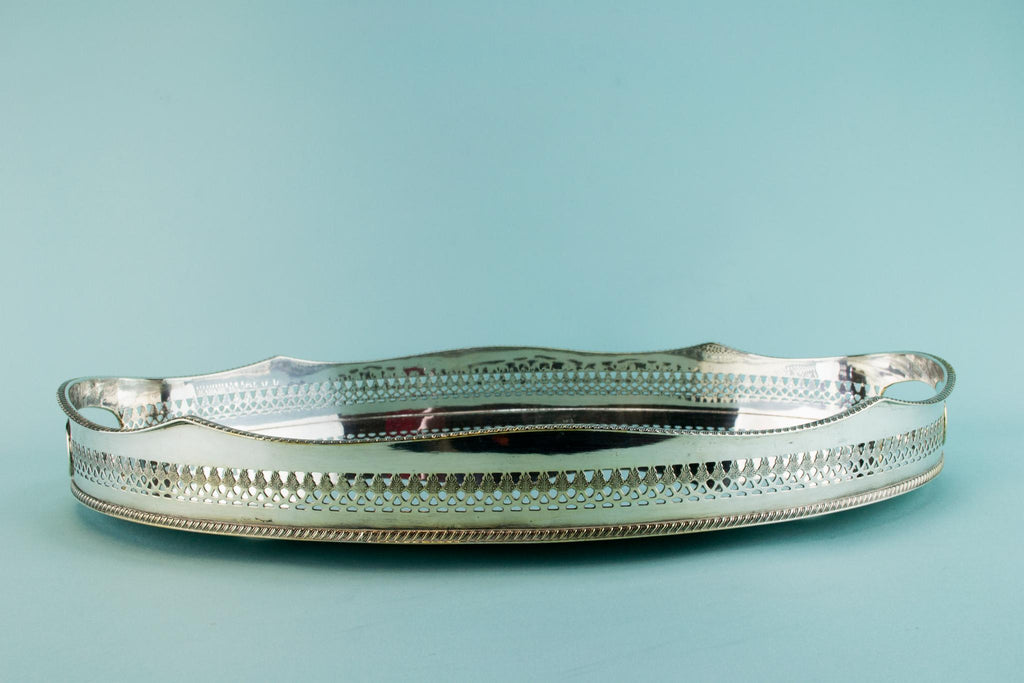 Large silver plated serving tray