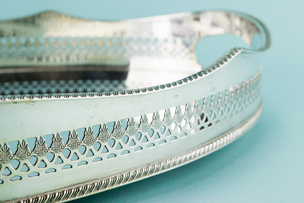 Large silver plated serving tray