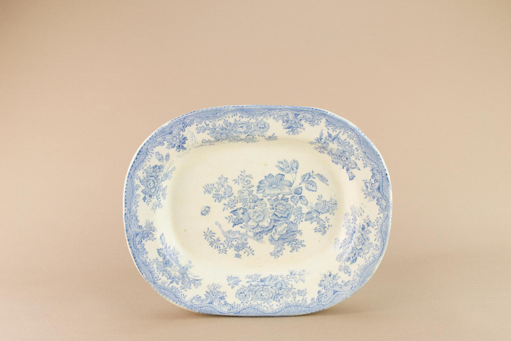 Blue and White small serving platter, English 19th century