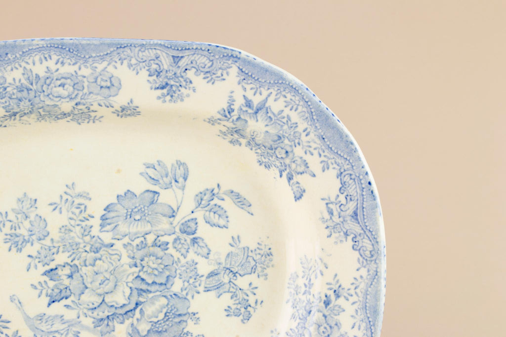Blue and White small serving platter, English 19th century