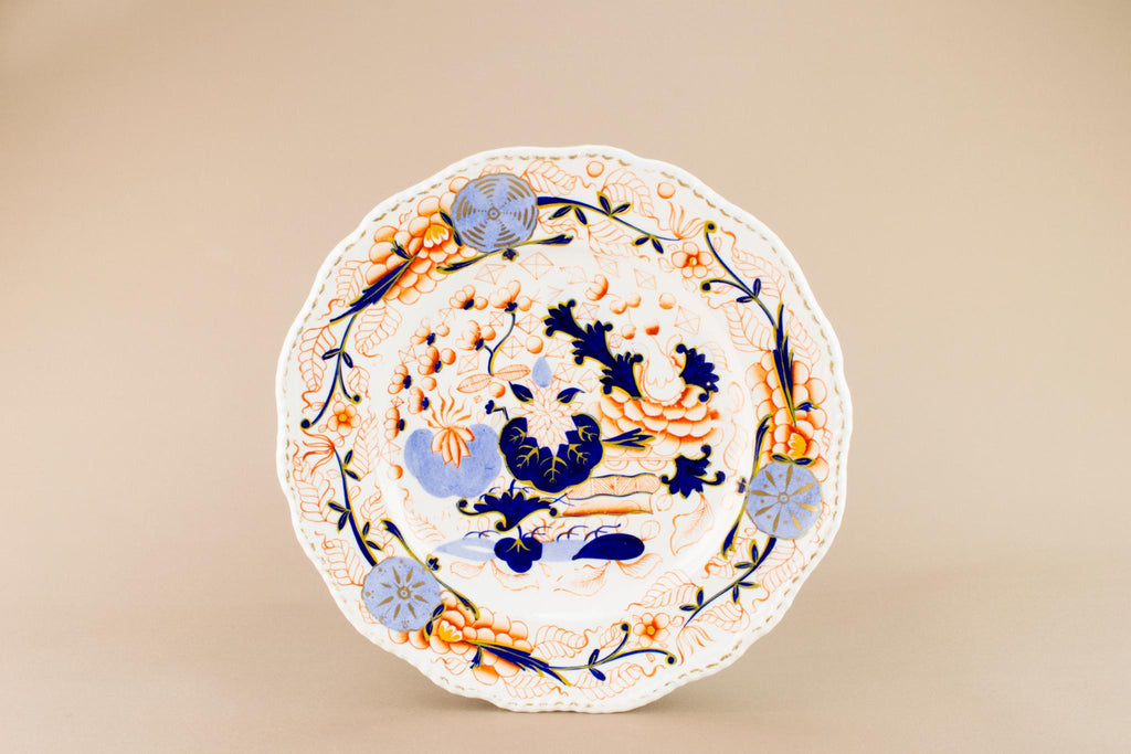 Blue and Red serving dish, English 19th century
