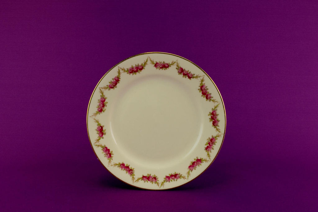 4 floral side plates, English circa 1910