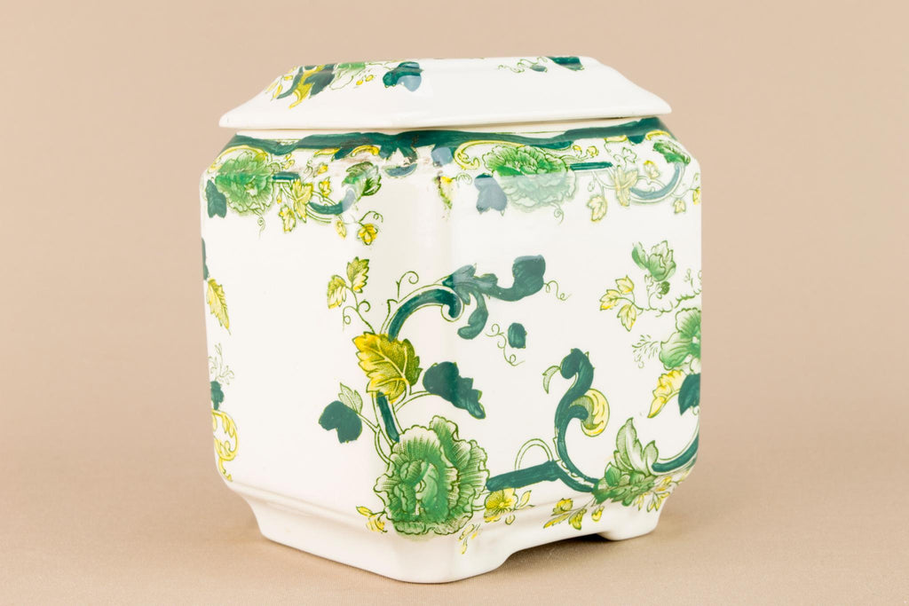 Masons Floral Green Potpourri Jar