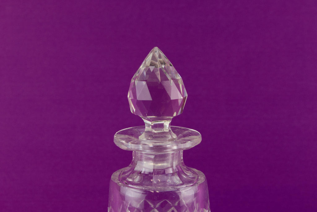 Cut glass condiment bottle, English 1930s