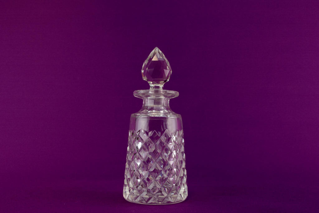 Cut glass condiment bottle, English 1930s