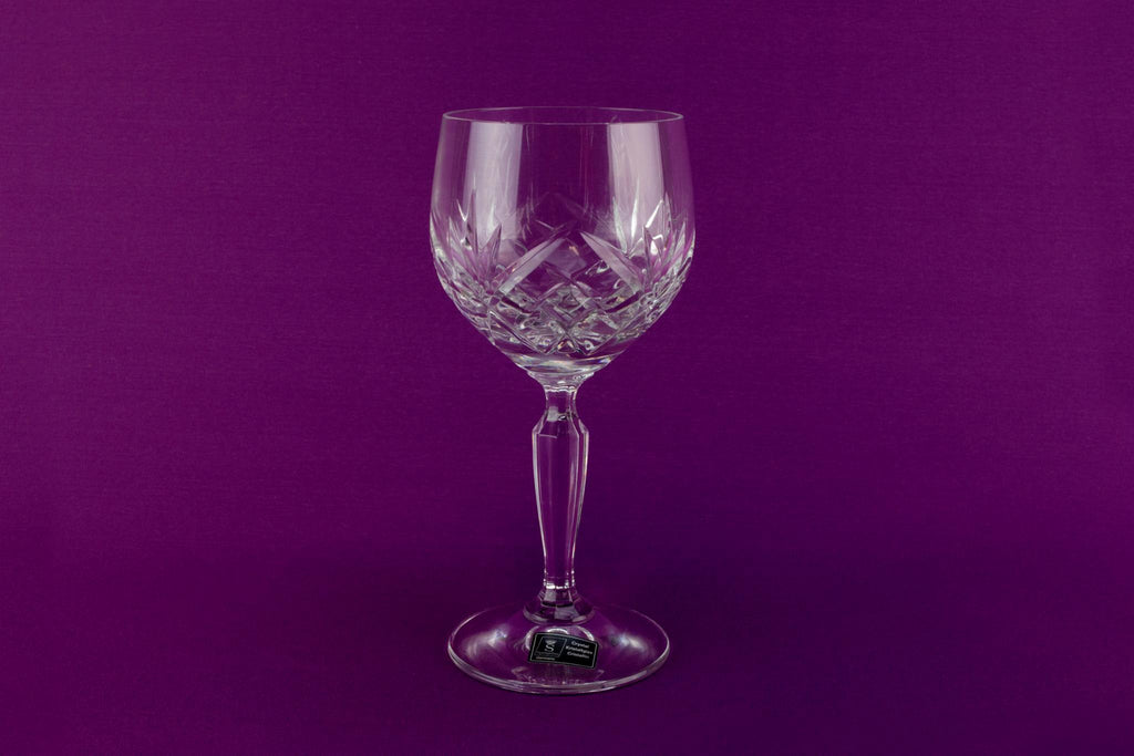 2 Spiegelau cut crystal wine glasses