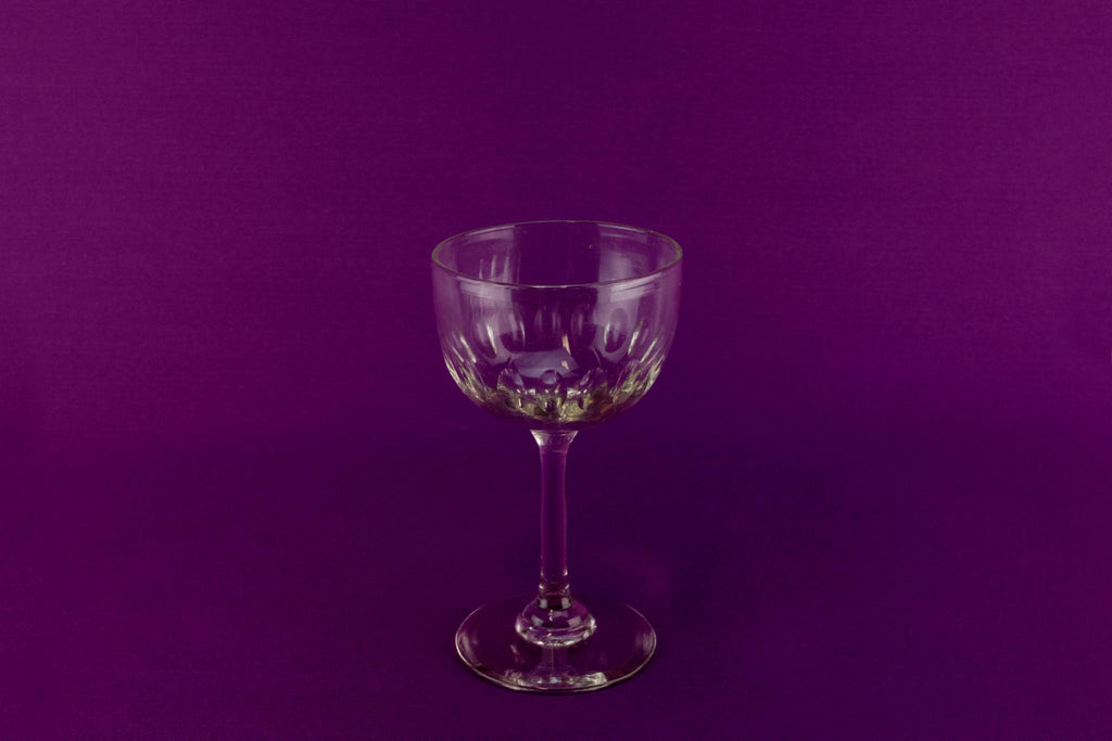 4 dessert wine glasses, English circa 1900