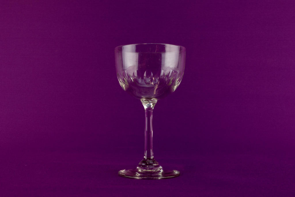4 dessert wine glasses, English circa 1900