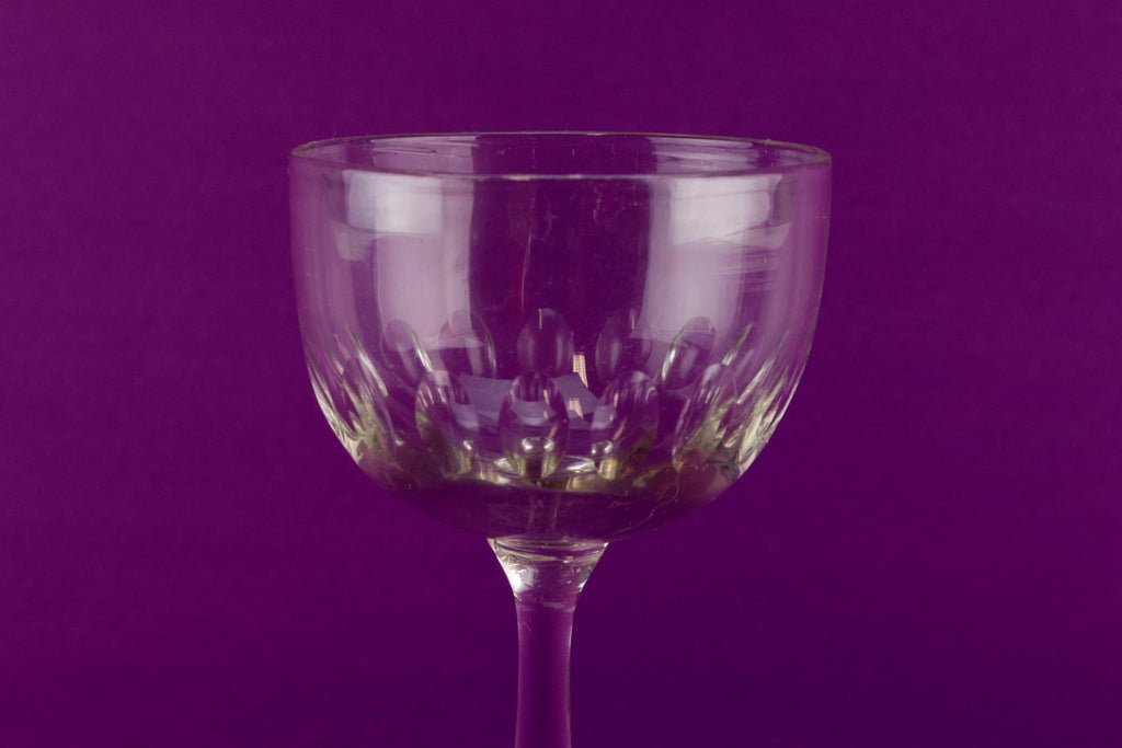 4 dessert wine glasses, English circa 1900