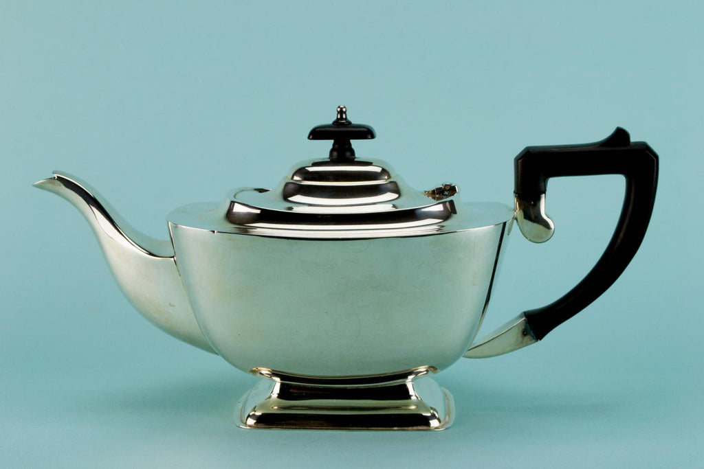 Art Deco silver plated tea set, English 1930s