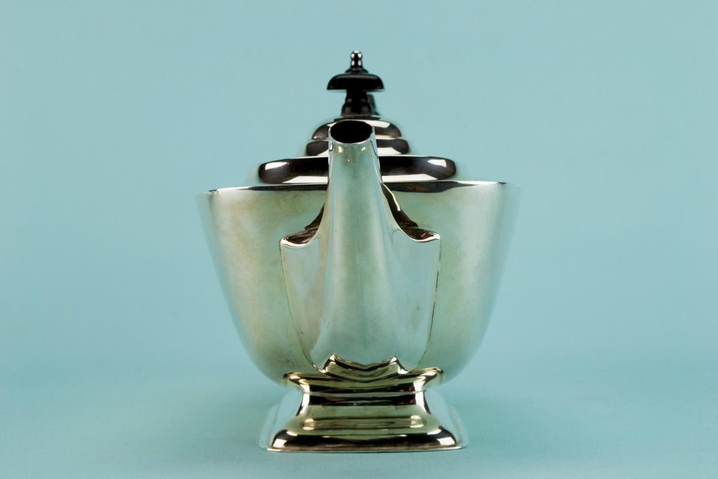 Art Deco silver plated tea set, English 1930s