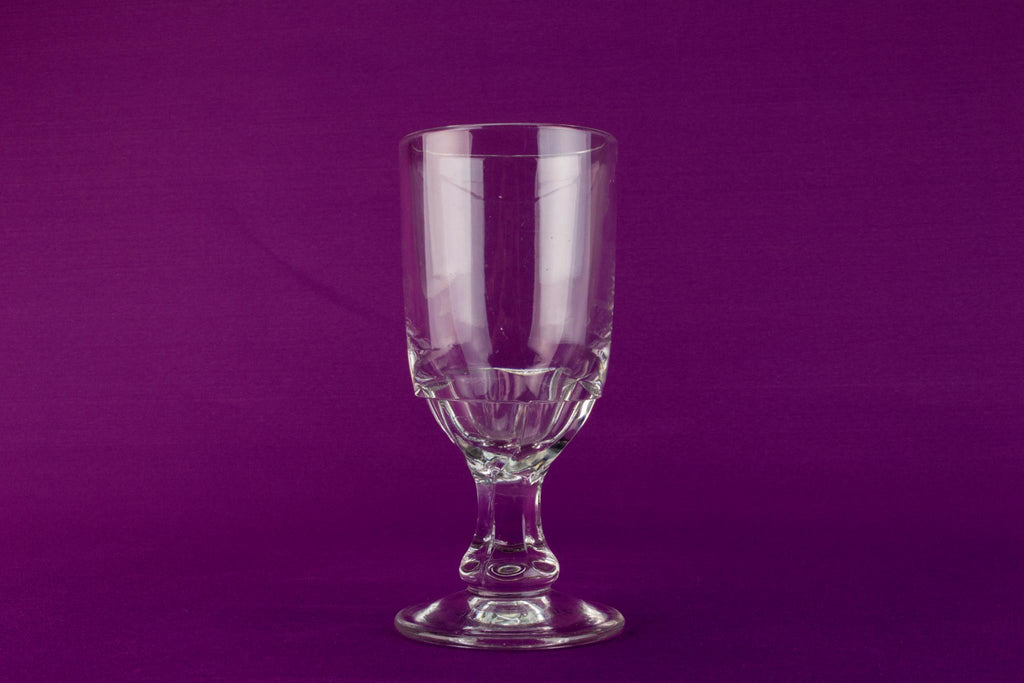 Pressed glass beer rummer, English 19th century