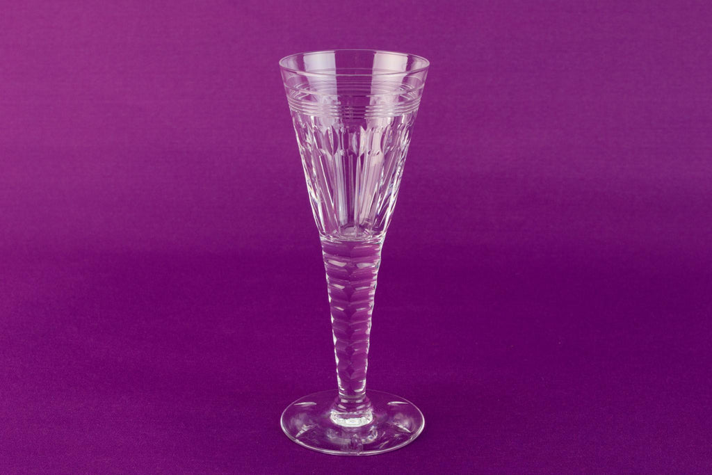 6 Oleta Stuart champagne flutes, English circa 1950