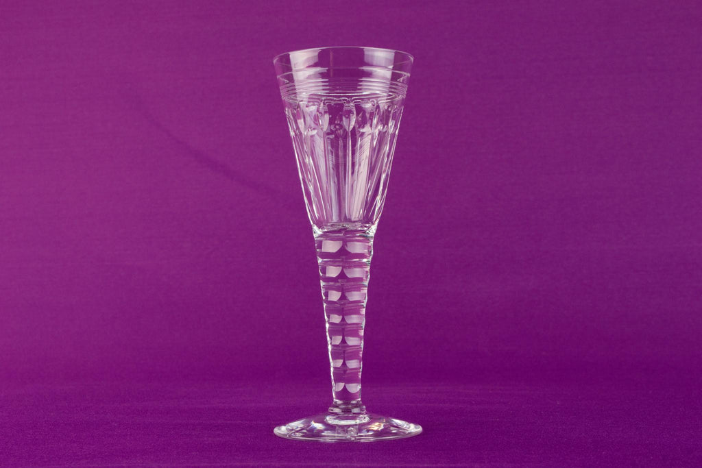 6 Oleta Stuart champagne flutes, English circa 1950