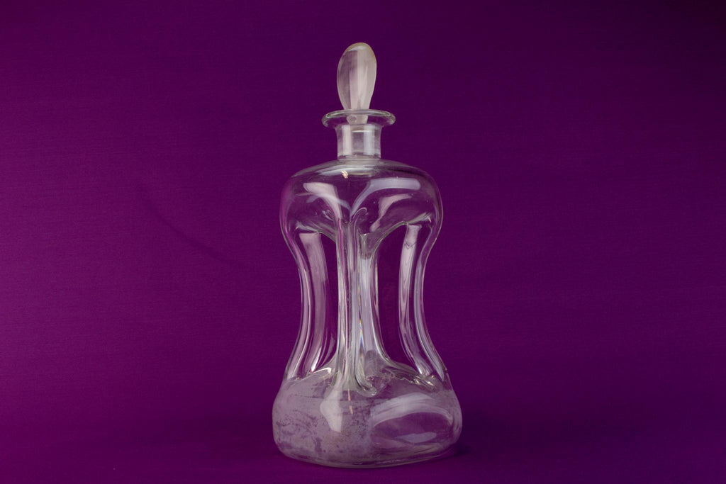 Flask shaped wine decanter, English circa 1900
