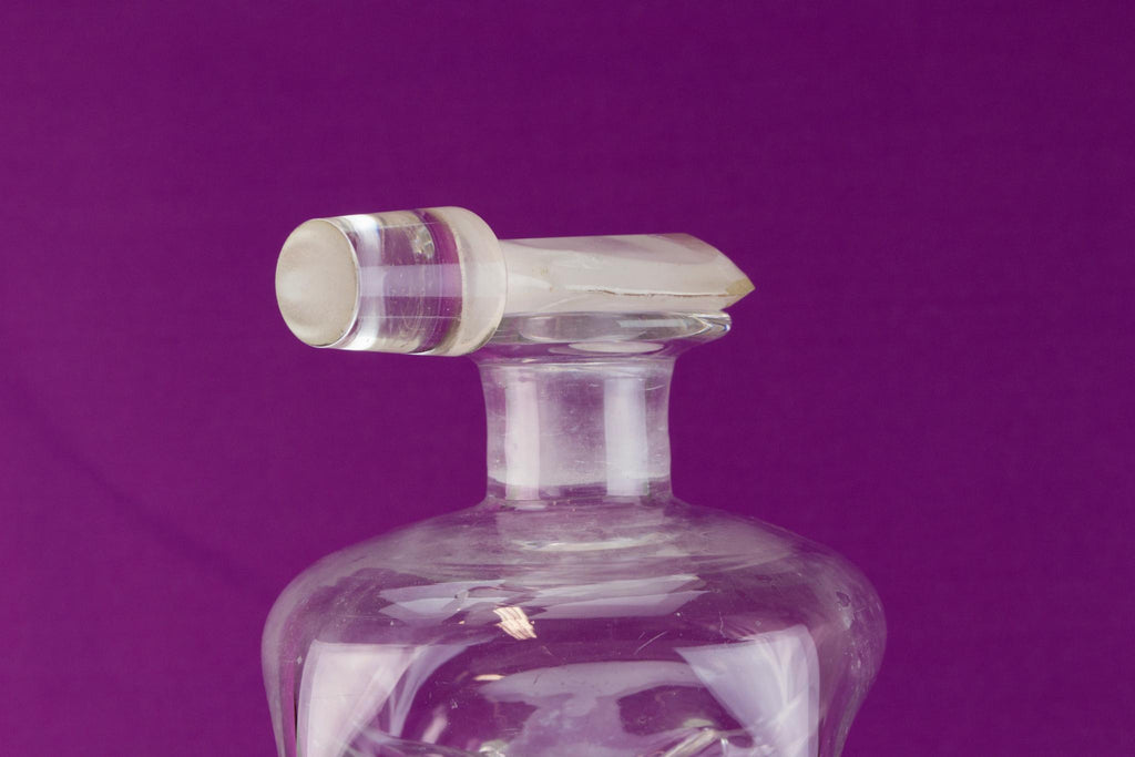 Flask shaped wine decanter, English circa 1900