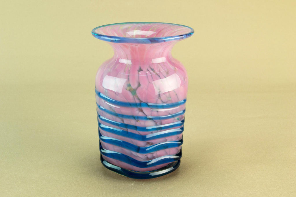 Pink glass Mdina vase