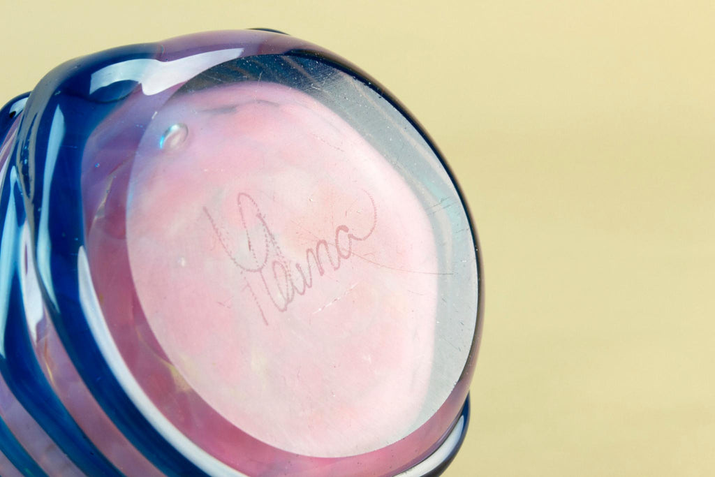 Pink glass Mdina vase