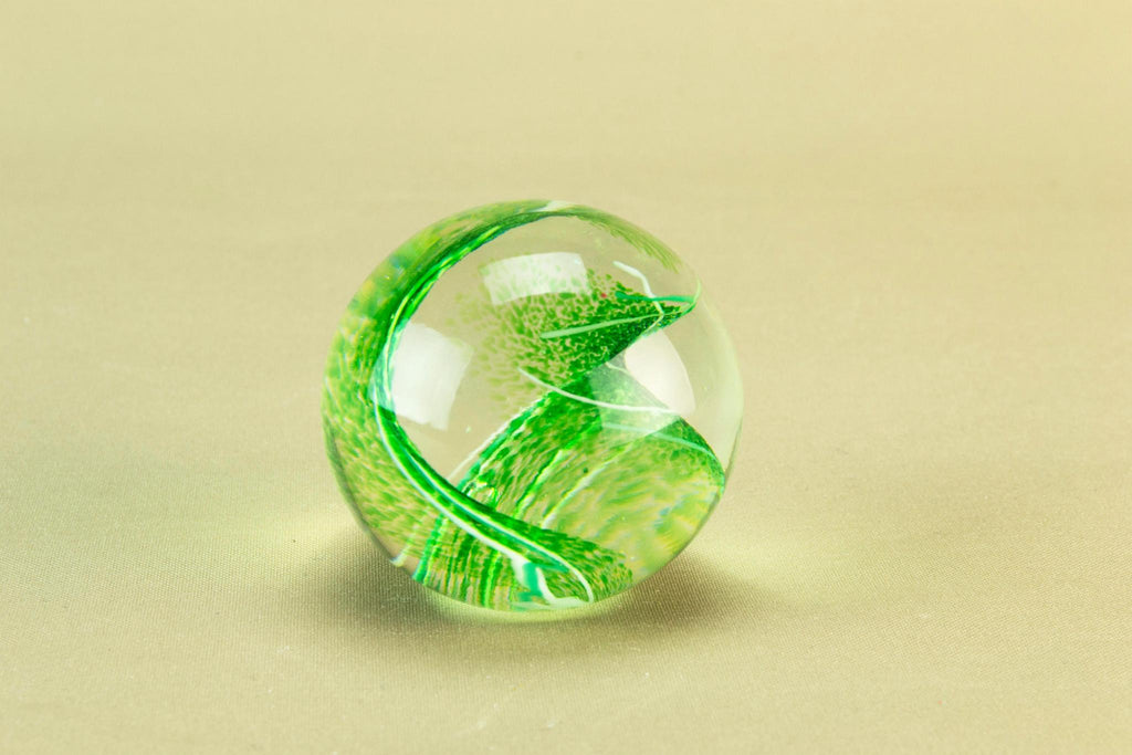 Green Glass Paperweight by Glasform