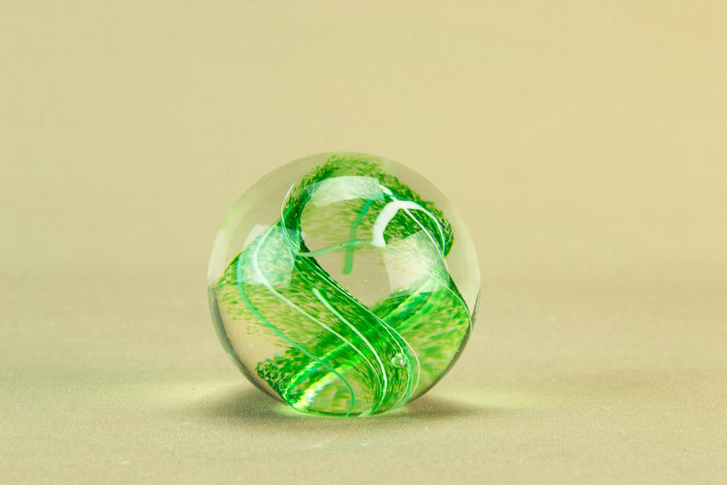 Green Glass Paperweight by Glasform