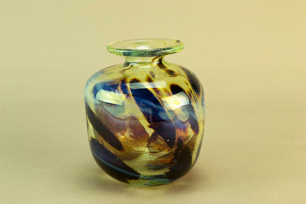 Small Mdina Amber glass vase