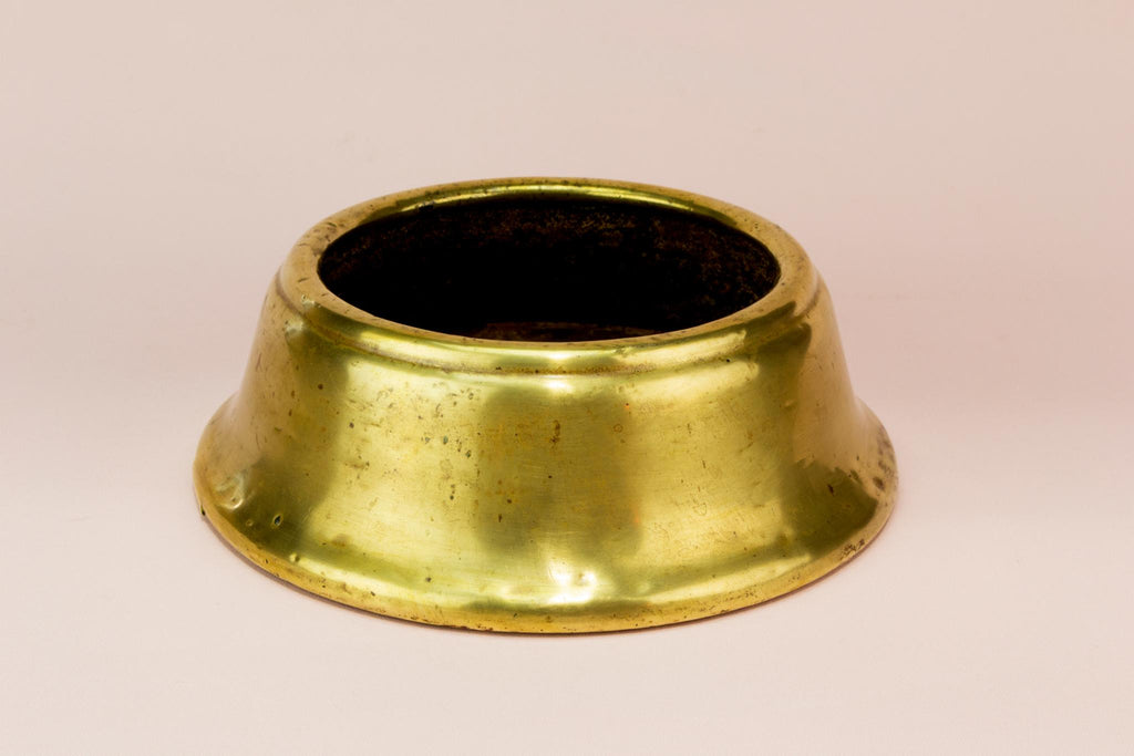 Solid brass hallway umbrella stand base, English early 1900s