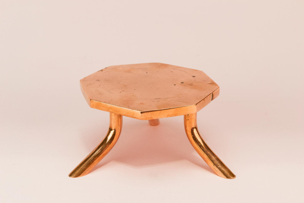 Small copper trivet stand, English Early 1900s