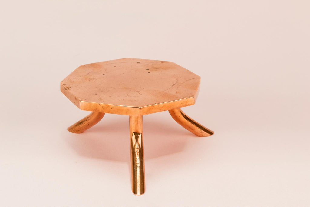 Small copper trivet stand, English Early 1900s
