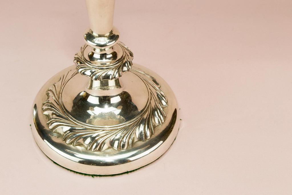 Large 2 Branch Silver Plated Candelabra, English 19th century