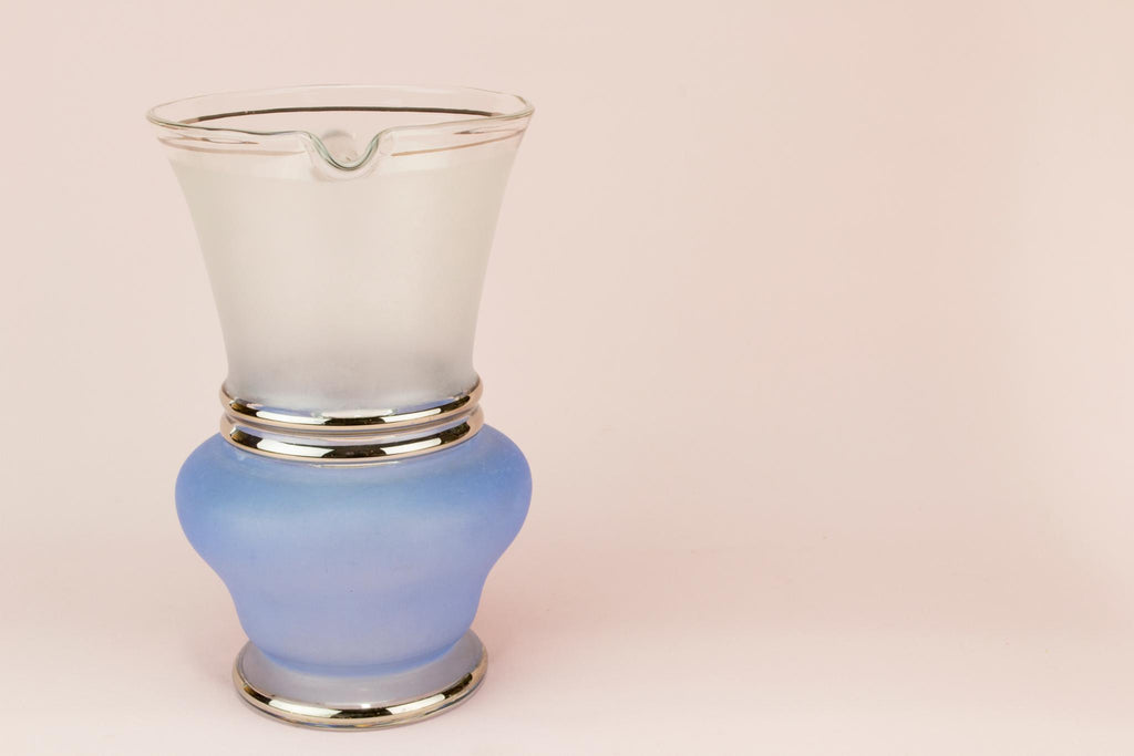 Blue Glass cocktail or water jug, English 1950s