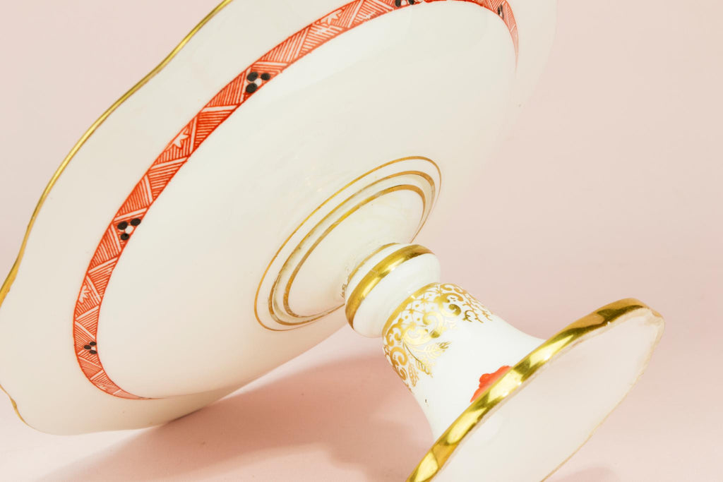 Wedgwood red and gold cake stand, English 1930s