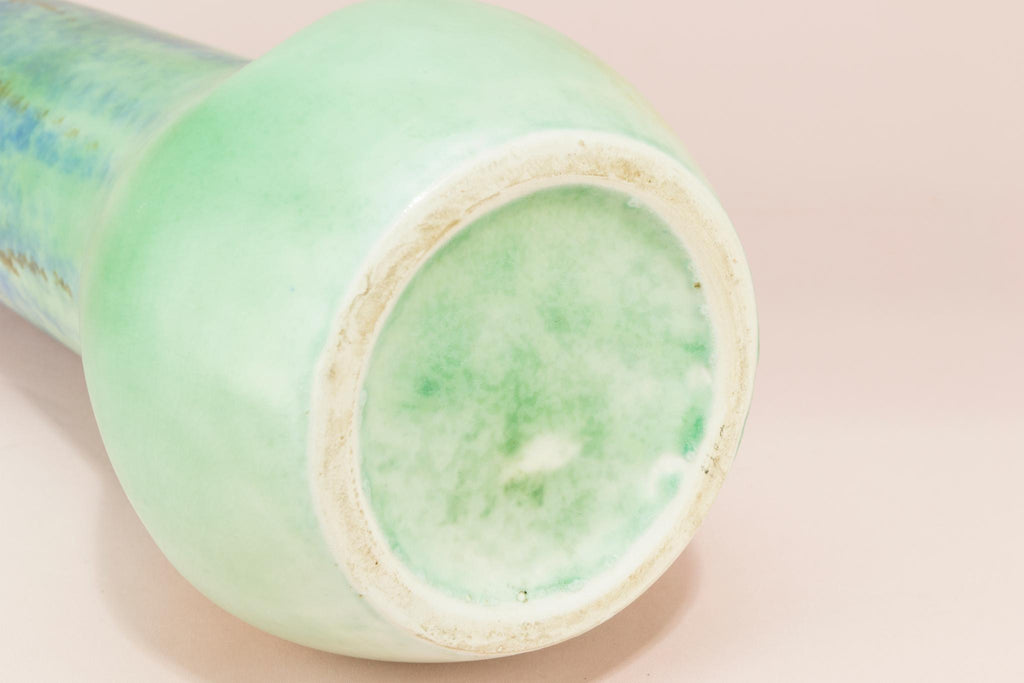 Art Deco mottled green vase, English 1930s