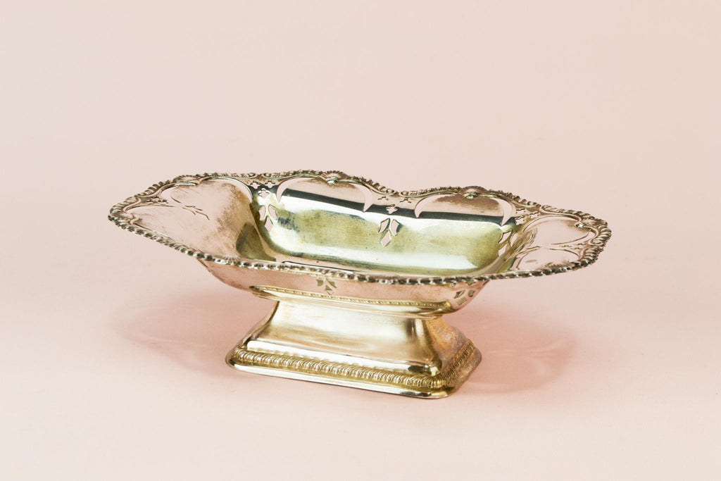 Small silver plated dish, English Early 1900s