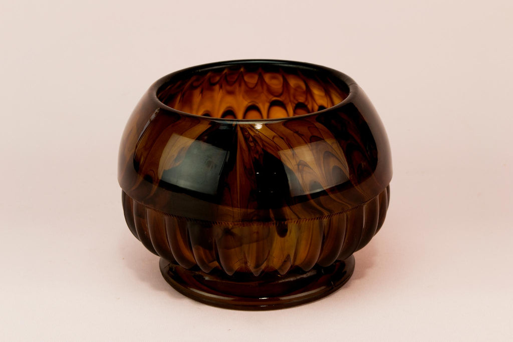 Art Deco Tortoiseshell glass vase, English 1920s